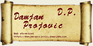 Damjan Projović vizit kartica